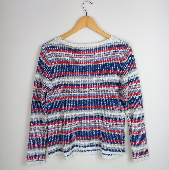 Seasalt Cornwall Ponsanooth Fisherman's Knit Cotton Linen Jumper UK 12 - Picture 4 of 5